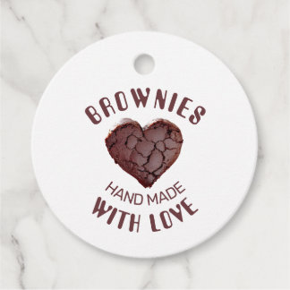 Brownies handmade with love favour tags