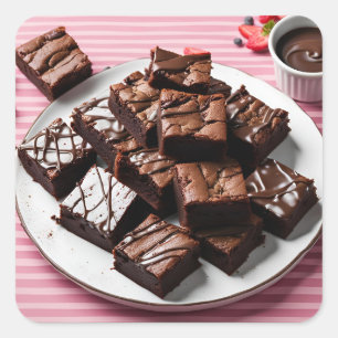 Brownies Square Sticker