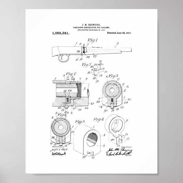 Browning 22 Semi-Auto Rifle and Remington model 24 Poster (Front)