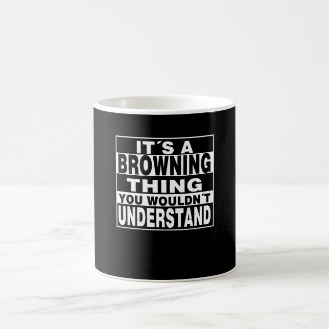 BROWNING Surname Personalised Gift Coffee Mug (Center)