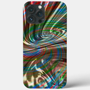 Brownish coloured silky fabric swirl curved iPhone 13 pro max case
