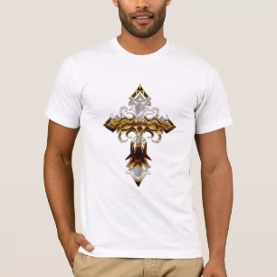 Brownish Mediaeval Cross T-shirt