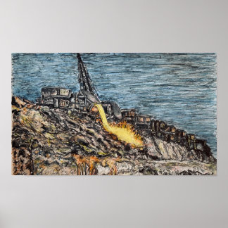 "Brown's Dump - West Mifflin " coloured pencil Poster