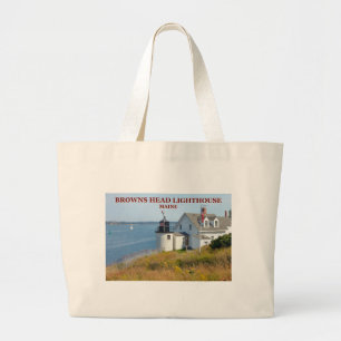 Browns Head Lighthouse, Maine Jumbo Tote Bag