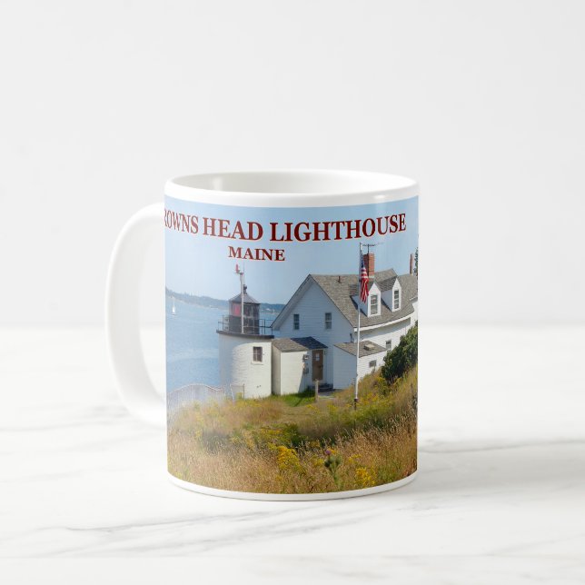 Browns Head Lighthouse, Maine Mug (Front Left)