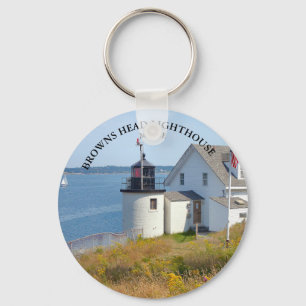 Browns Head Lighthouse, Maine Round Keychain