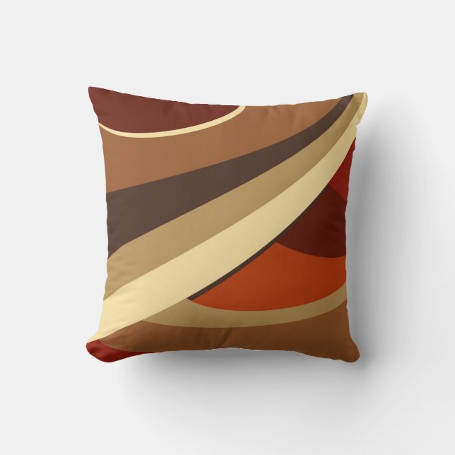 Browns, Rust,  Beige Modern contemporary Design Cushion (Front)