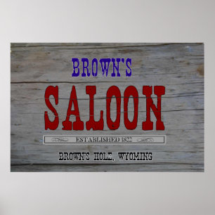 Brown's Saloon Poster