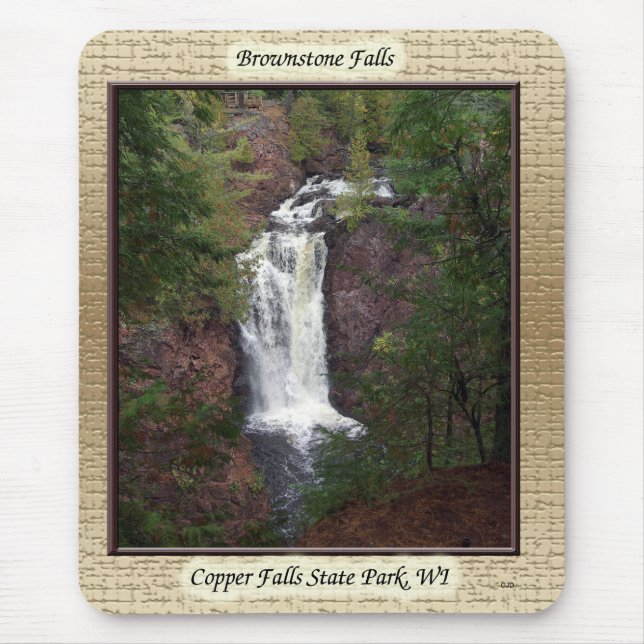 Brownstone Falls framed mousepad (Front)