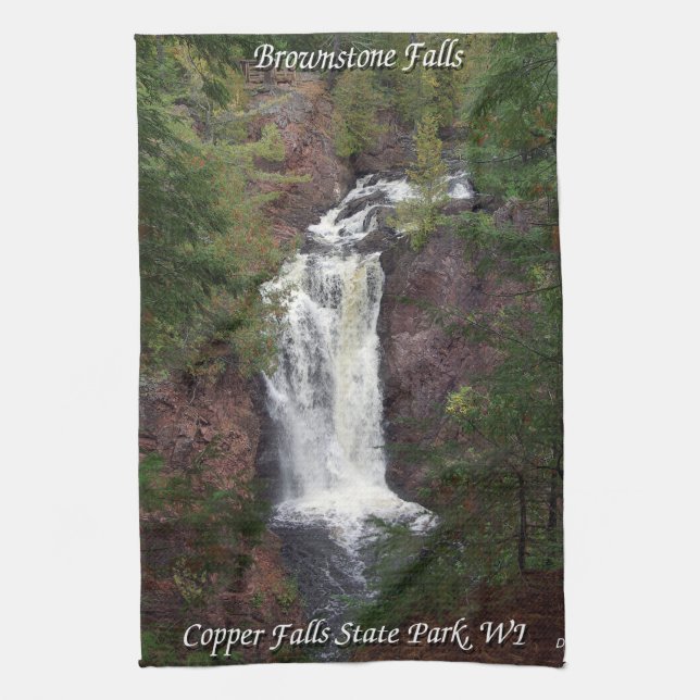 Brownstone Falls kitchen towel (Vertical)