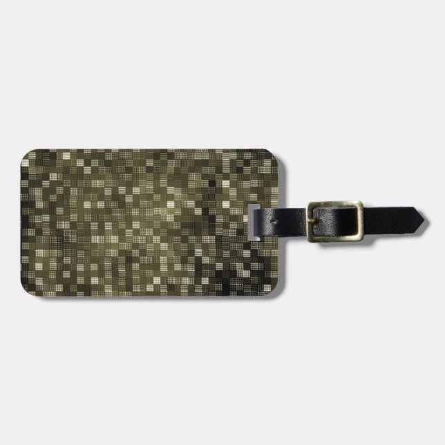 Brownstone Grid Luggage Tag (Front Horizontal)