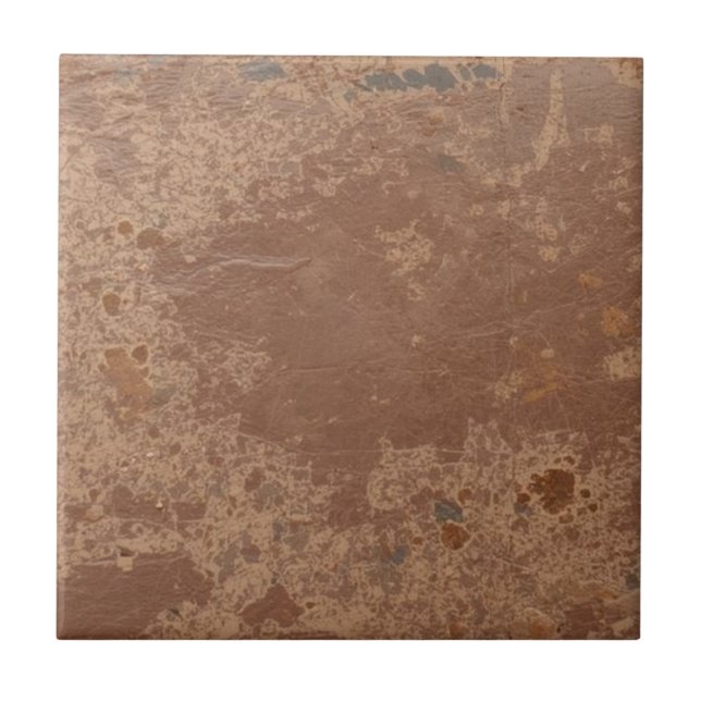 Brownstone vintage rustic simple rustic print  ceramic tile (Front)