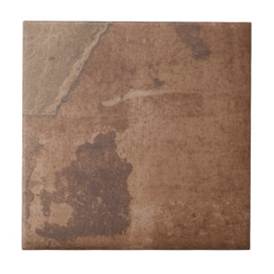 Brownstone vintage rustic simple rustic print ceramic tile