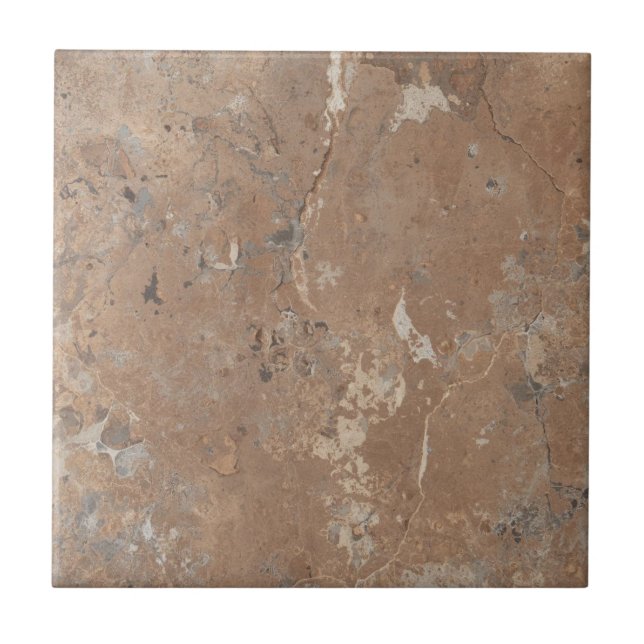 Brownstone vintage rustic simple rustic print  ceramic tile (Front)
