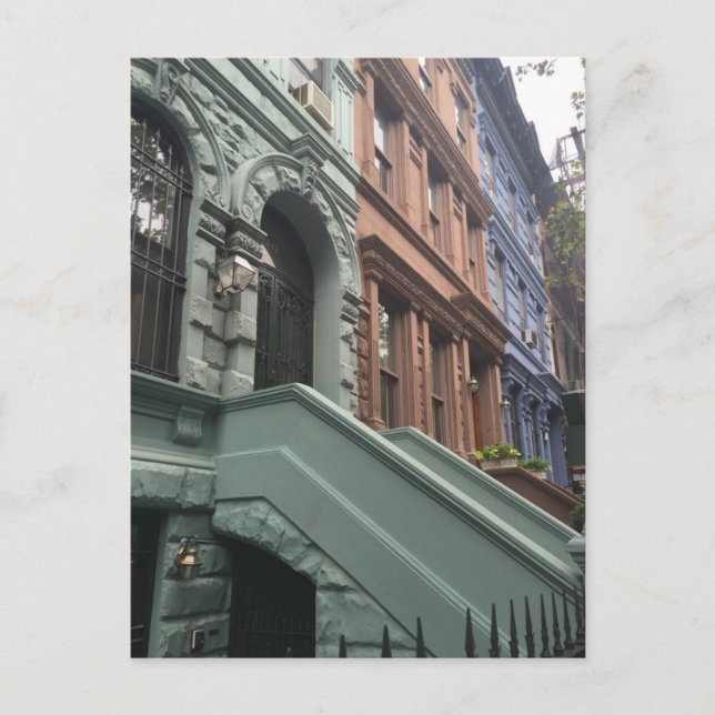 Brownstones Upper West Side New York City NYC Postcard (Front)