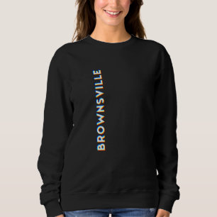 Brownsville Texas CMYK Glitch Type Sweatshirt