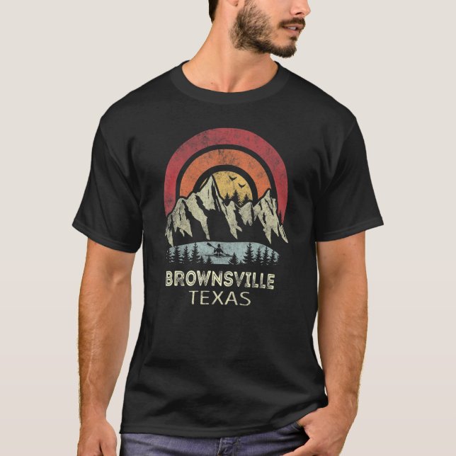 Brownsville Texas Mountain Sunset Sunrise Kayaking T-Shirt (Front)