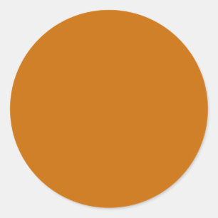 Browny Orange (solid colour) Classic Round Sticker