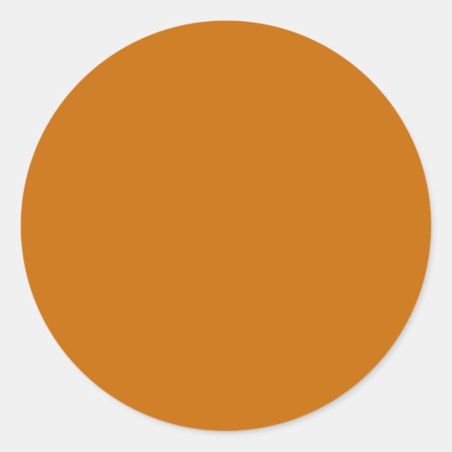 Browny Orange (solid colour)  Classic Round Sticker (Front)