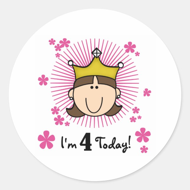 BROWPRINCESS4 CLASSIC ROUND STICKER (Front)