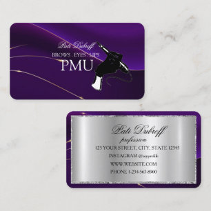 Brows Aftercare Luxury PMU Microblading Salon Busi Business Card