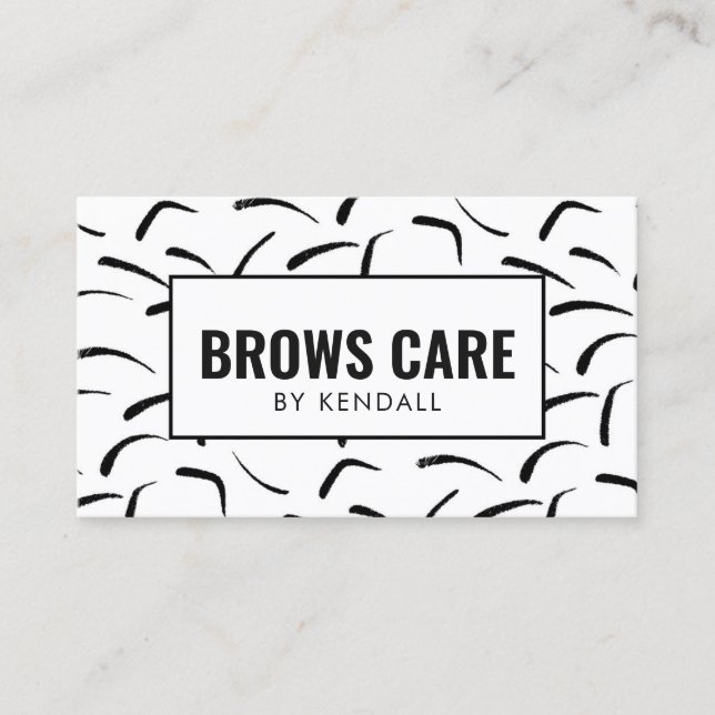 Brows Aftercare Permanent Eyebrow Pattern Business Card (Front)