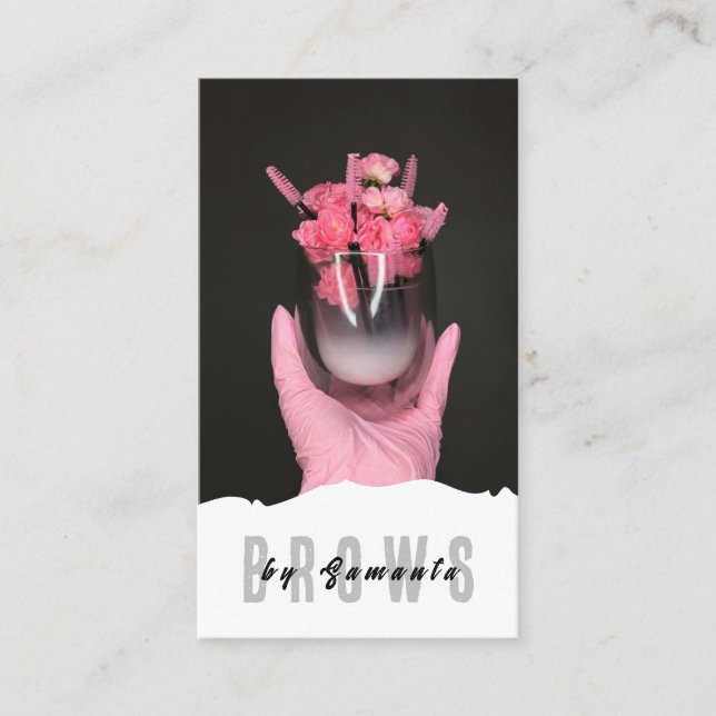 Brows Aftercare PMU Microblading Henna Salon Busin Business Card (Front)