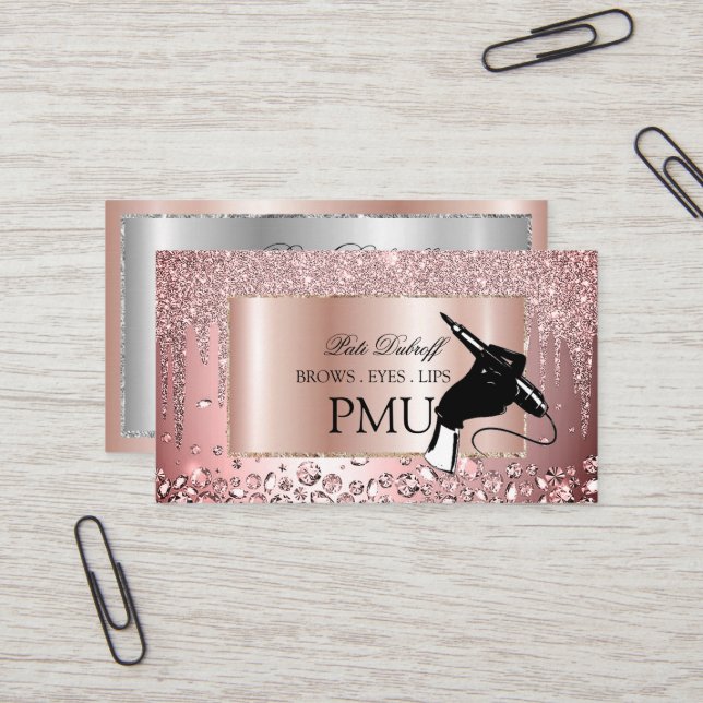 Brows Aftercare PMU Microblading Henna Salon Business Card (Front/Back In Situ)
