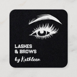 Brows and Lashes Custom QR Square Business Card