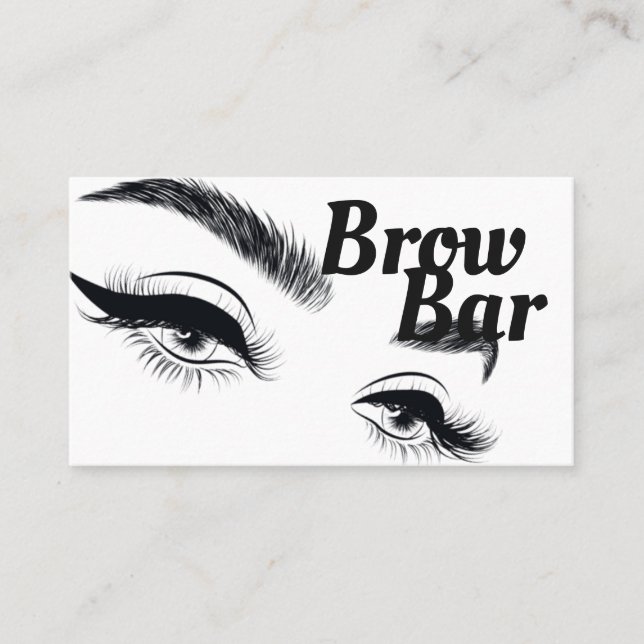 Brows & Lashes Microblading, Eyelash Extensions Business Card (Front)