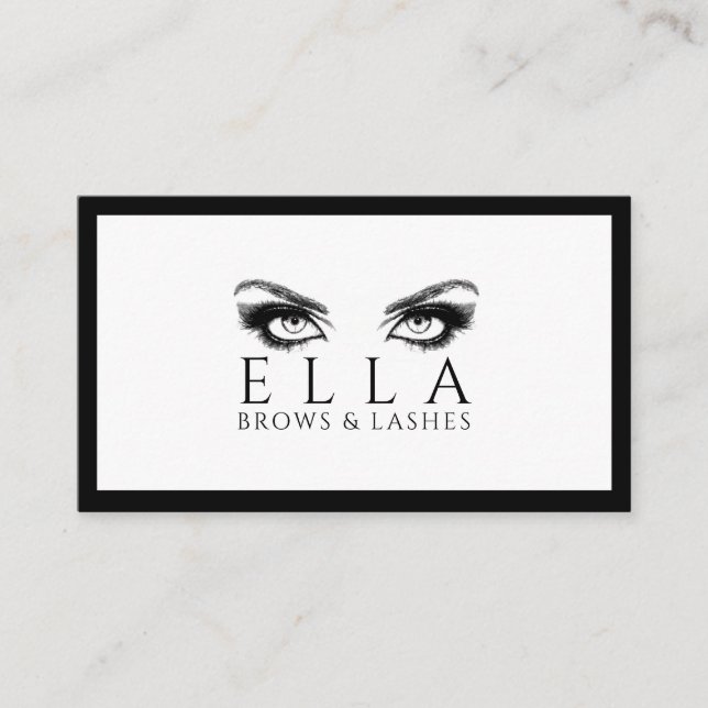 Brows & Lashes Salon Lash Extensions Business Card (Front)
