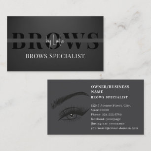 Brows Typography Eyebrow Salon Photo Luxury Business Card