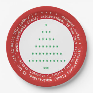 Browser Cookies for Santa Christmas Paper Plates