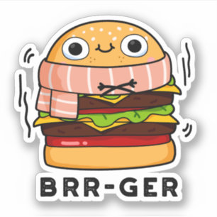 Brr-ger Funny Freezing Burger Pun 