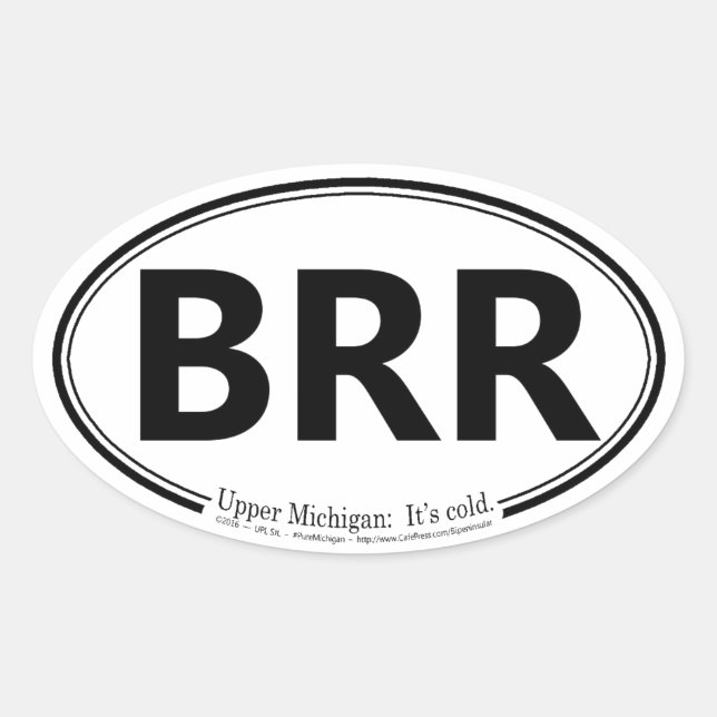 BRR UP Michigan European Style Tax Sticker (Front)