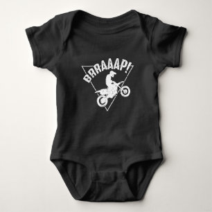 Brraaap Funny Dirt Bike Motocross Rider Baby Bodysuit