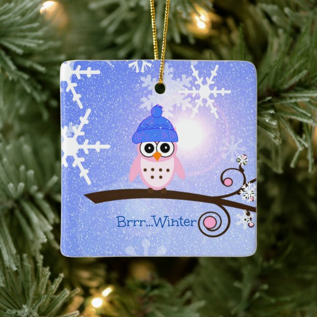 Brrr...Winter, Mr. Hoot Owl, Ceramic Ornament (Tree)