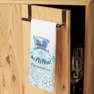 Brrrr, Baby It's Cold Outside - Snowflakes Tea Towel