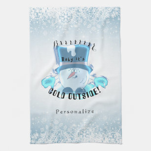 Brrrr, Baby It's Cold Outside Tea Towel