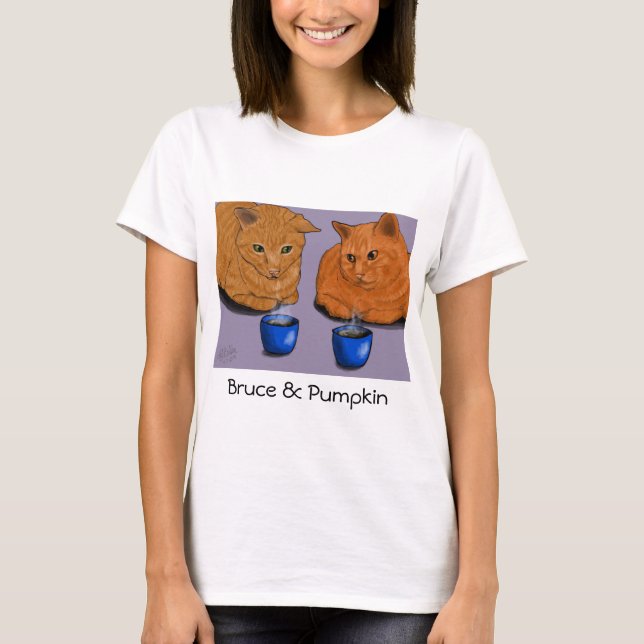 Bruce and Pumpkin Coffee Date T-Shirt (Front)