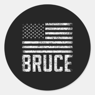 Bruce Birthday Forename Name Personalised Usa 1 Classic Round Sticker
