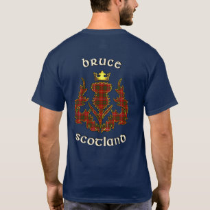 Bruce Clan Badge & Tartan w/Motto T-Shirt