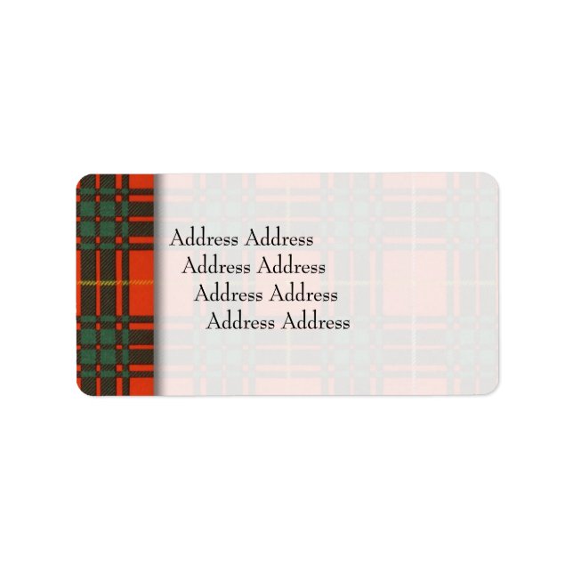 Bruce clan Plaid Scottish tartan Label (Front)