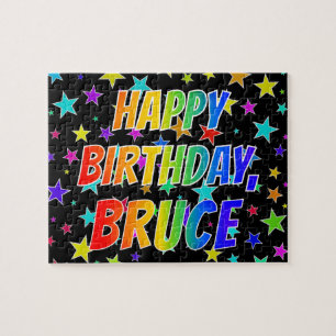 "BRUCE" First Name, Fun "HAPPY BIRTHDAY" Jigsaw Puzzle