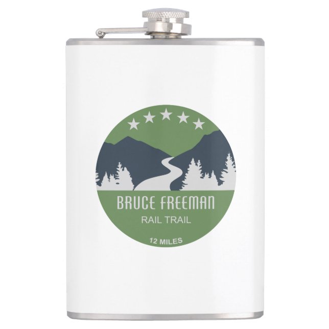 Bruce Freeman Rail Trail Hip Flask (Front)