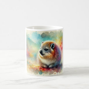 Bruce hyrax painting 051024AREF117 - Watercolor Coffee Mug