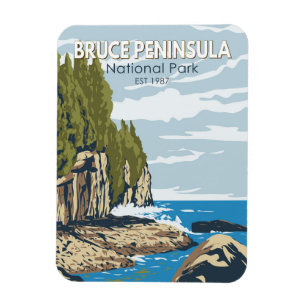 Bruce Peninsula National Park Canada Travel Art Magnet