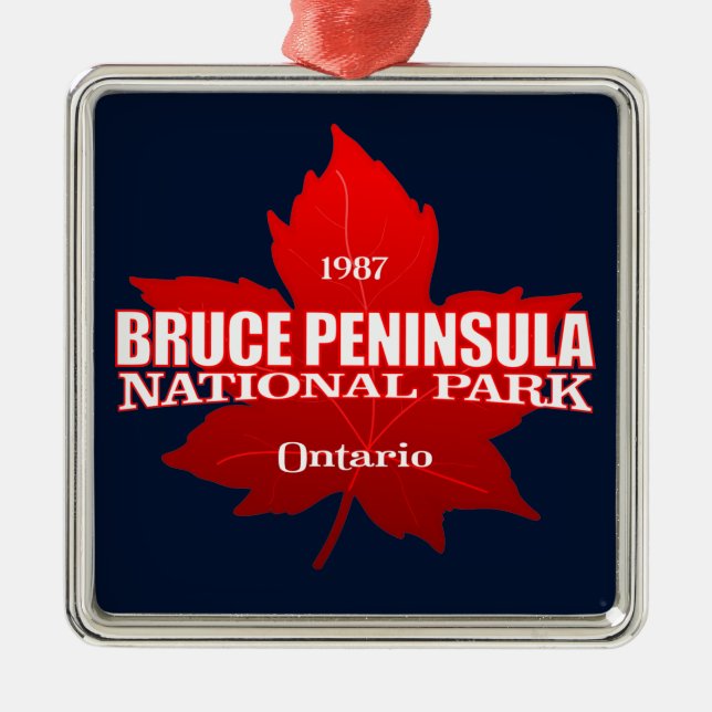 Bruce Peninsula NP (maple leaf) Metal Ornament (Front)