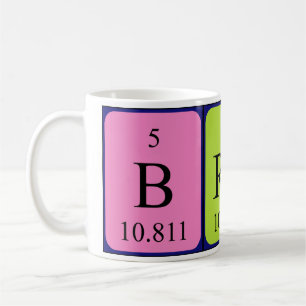 Bruce periodic table name mug