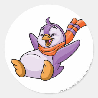 Bruce Purple Classic Round Sticker